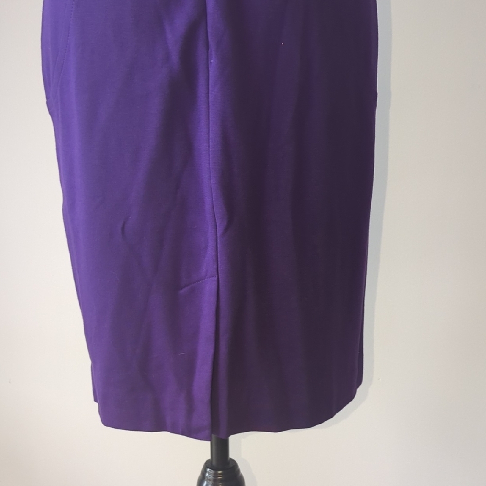 Trina Turk V-Neck Sleeveless Purple Midi Dress - Picture 10 of 15